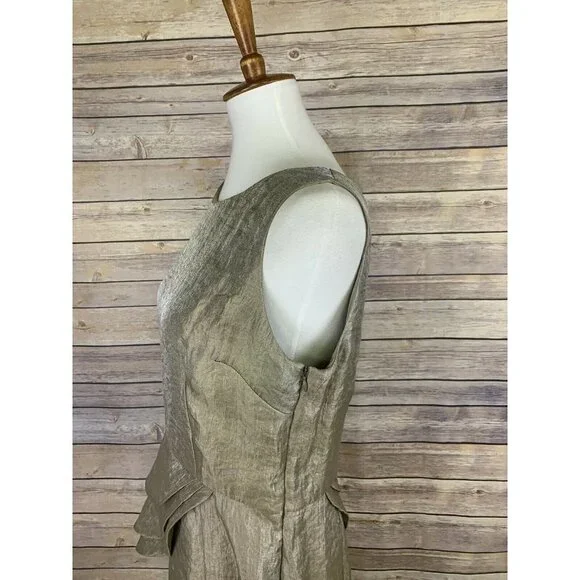 London Times Womens 12 Metallic Dress Sleeveless - Picture 5 of 12